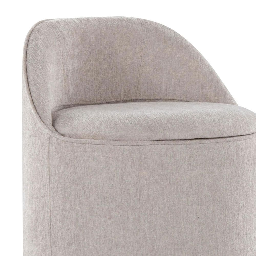 Lumisource Marla Upholstered Vanity Stool in Grey, , large