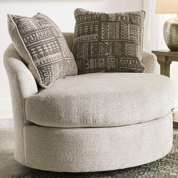 Ashley Soletren Swivel Accent Chair in Stone, , large