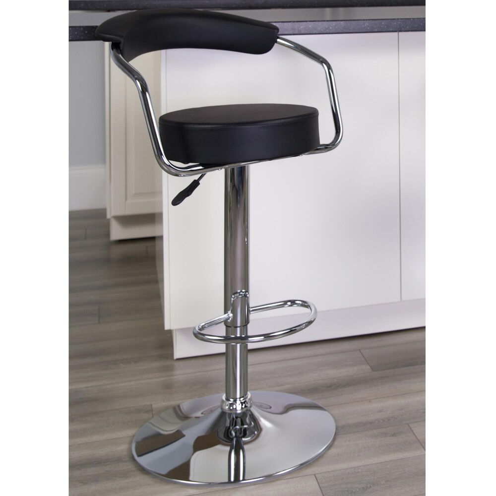Flash Furniture Adjustable Barstool in Black, , large