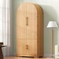 HOMLUX 72" Tall Arched Kitchen Pantry Cabinet in Natural, , large