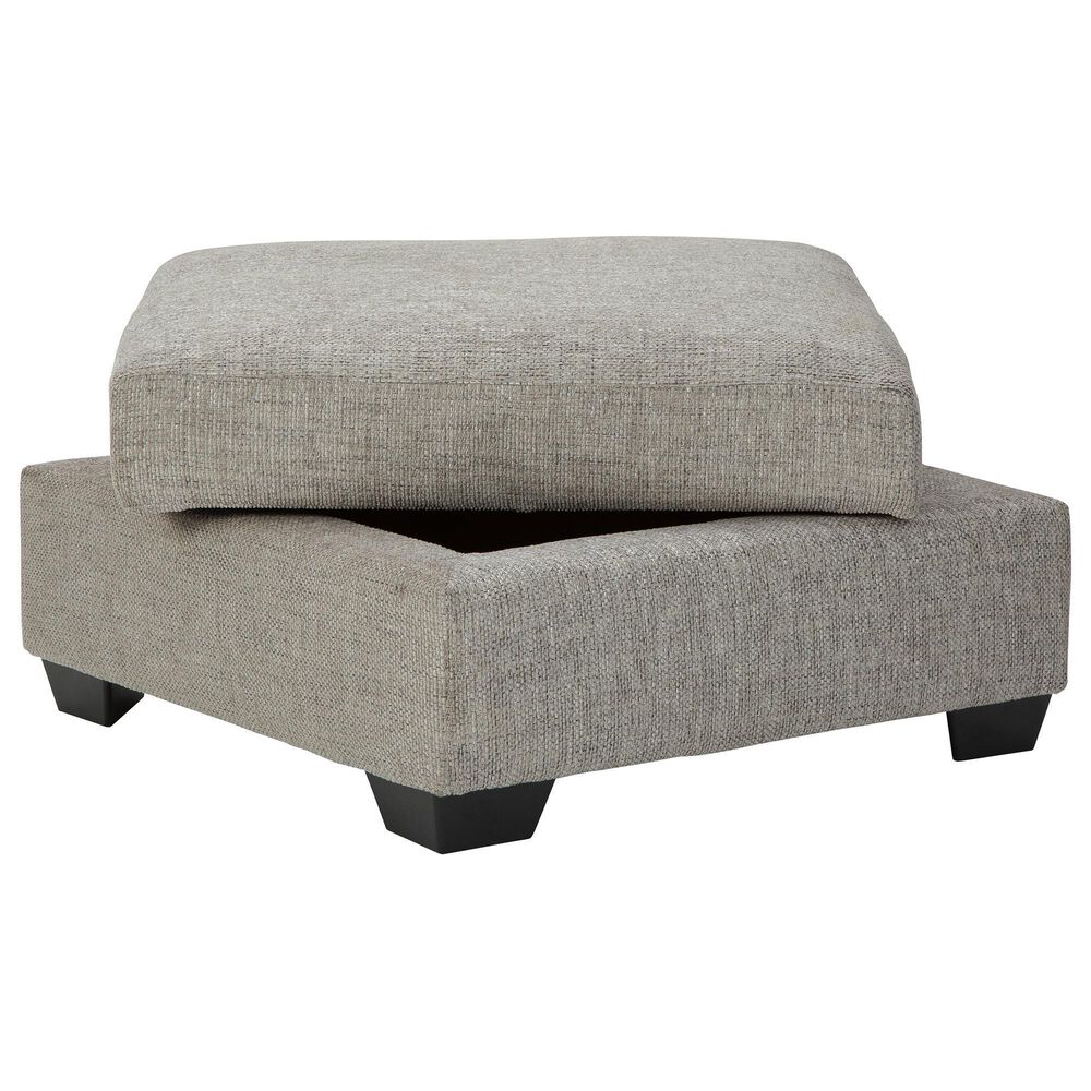Ashley Megginson 3-Piece Left Facing U-Shaped Sectional with Sofa Chaise and Storage Ottoman in Storm, , large