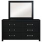 Ashley Maeling 5 Piece King Panel Bedroom Set in Matte Black, , large