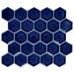 Dal-Tile Artefino Jewel Sapphire 2.5" Framed Hexagon on 12" x 14" Porcelain Mosaic Sheet, , large