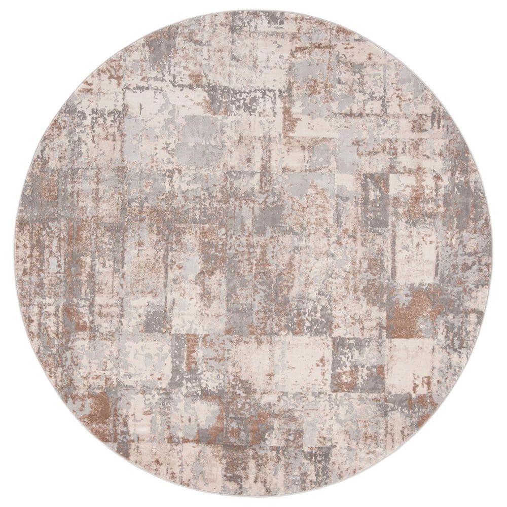 Safavieh Invista 6"7" Round Cream and Beige Area Rug, , large