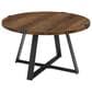 Walker Edison Metal Wrap Coffee Table in Rustic Oak and Black, , large