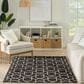 Nourison Horizon HOZ01 Black 8" x 10" Indoor/Outdoor Area Rug, , large
