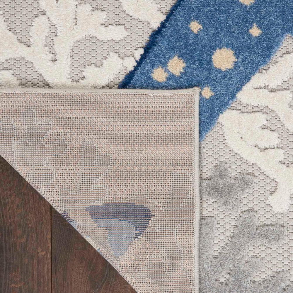 Nourison Aloha 12&#39; x 15&#39; Cool Grey, Blue, White and Ivory Indoor/Outdoor Area Rug, , large