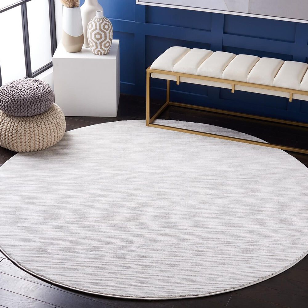 Safavieh Vision 6&#39;7&quot; Round Ivory Grey Area Rug, , large