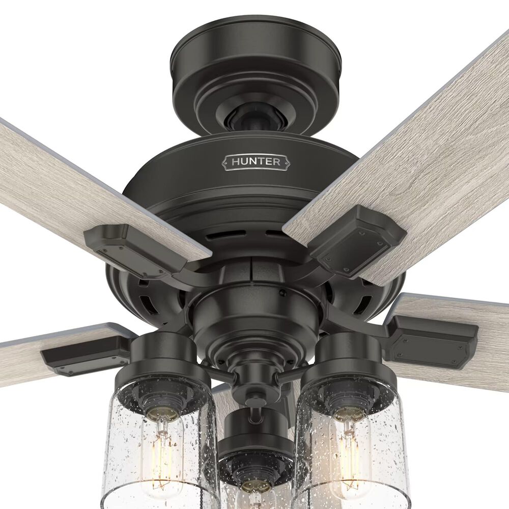 Hunter Hartland 44&quot; Ceiling Fan with LED Lights in Noble Bronze, , large