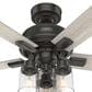 Hunter Hartland 44" Ceiling Fan with LED Lights in Noble Bronze, , large