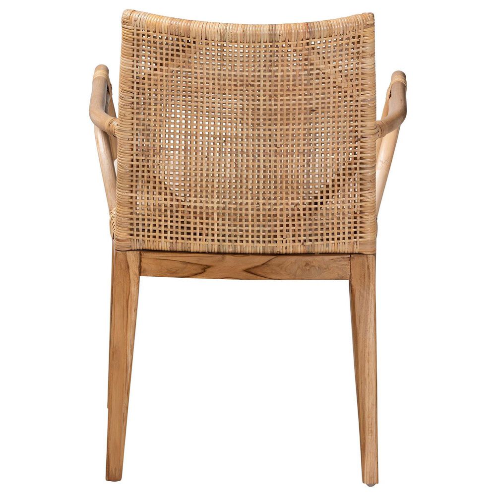 Baxton Studio Storsel Arm Chair in Natural Brown, , large