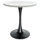 Leisuremod LeisureMod Bristol Dining table, Black Base with 27 Round Light Natural MDF top, , large