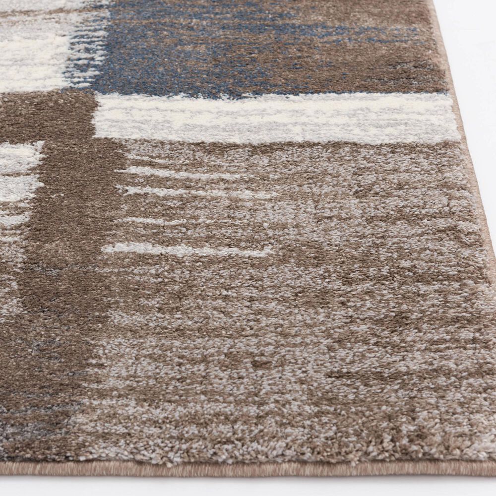 Central Oriental Structures Torrent Quti 7&#39;10&quot; x 9&#39;10&quot; Cloud and Parchment Area Rug, , large