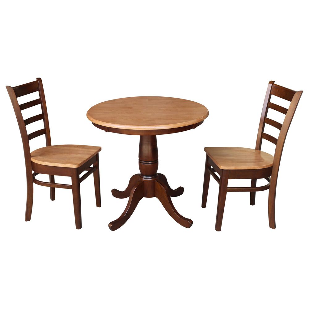 International Concepts 3-Piece Dining Set in Cinnamon/Espresso, , large