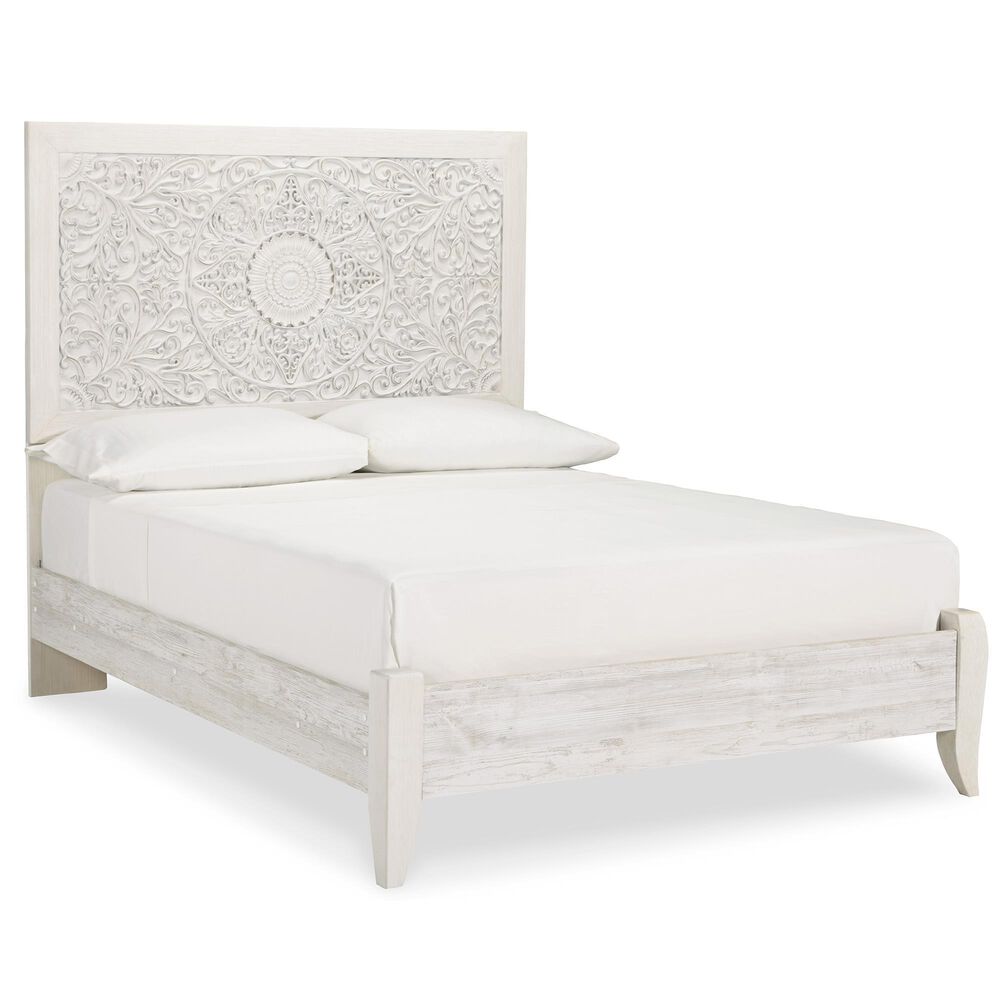Ashley Paxberry Full Bed in White Wash, , large