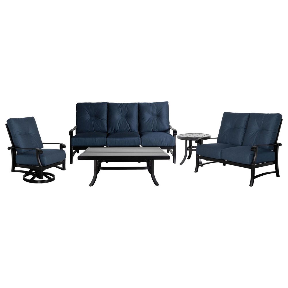 Aurelia Home Alexandria 5-Piece Patio Conversation Set in Flagship Twilight, , large
