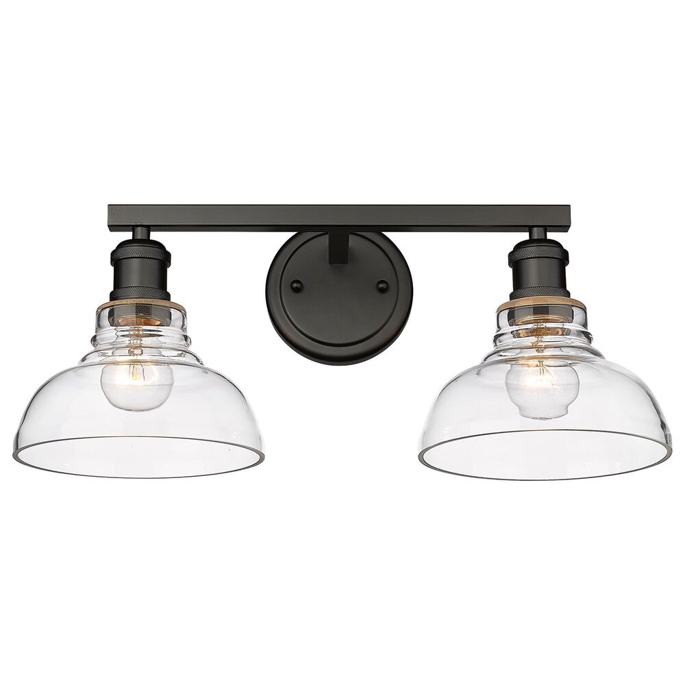 Golden Lighting Carver 2-Light Bath Vanity in Matte Black, , large
