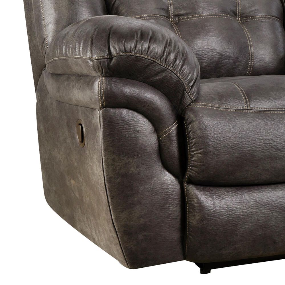 HomeStretch Reclining Console Loveseat in Steel Gray, , large