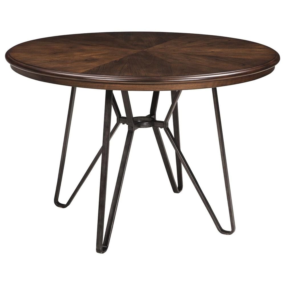 Ashley Centiar Round Dining Table in Two-Tone Brown - Table Only, , large