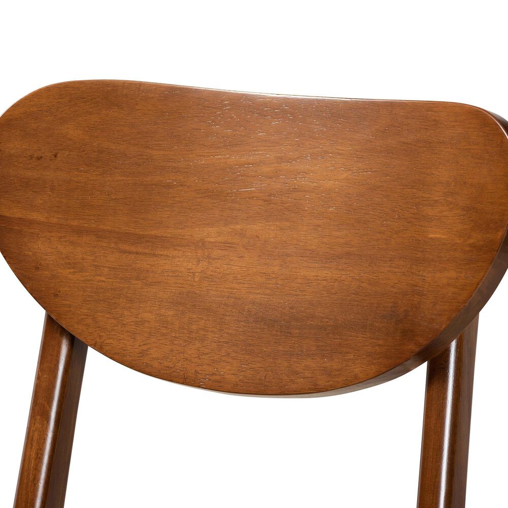 Baxton Studio Katya Counter Stool with Sand Cushion in Walnut Brown (Set of 2), , large