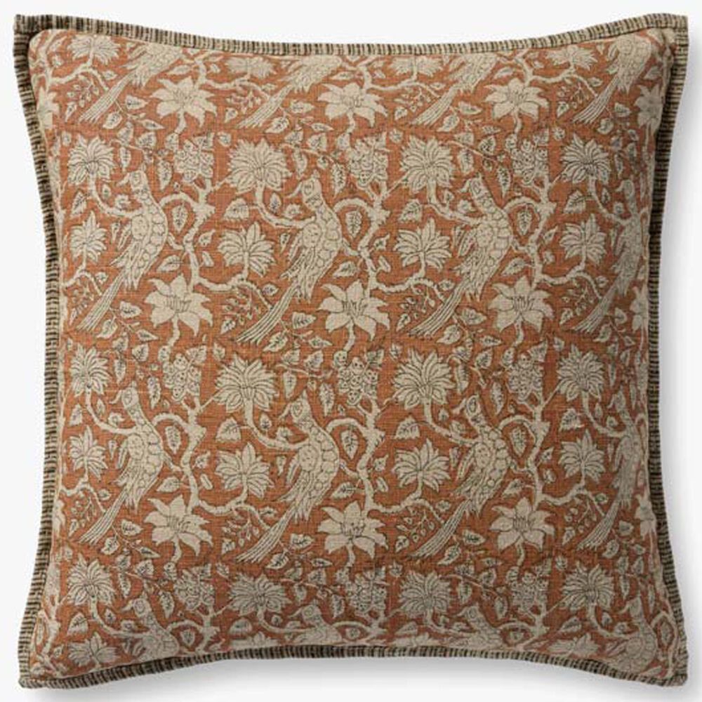 Loloi 22" Square Throw Pillow in Rust and Multicolor, , large