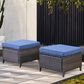 Sunwell Garden Carolina Patio Ottoman in Navy (Set of 2), , large