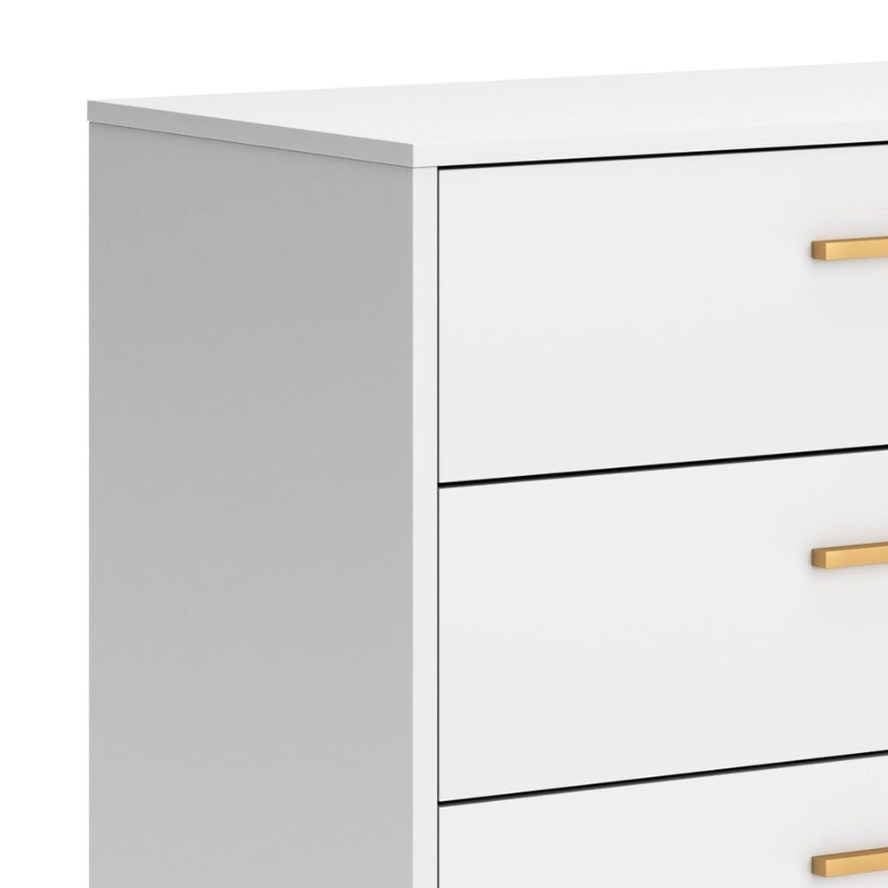 Ashley Socalle 6-Drawer Dresser in Matte White and Gold, , large