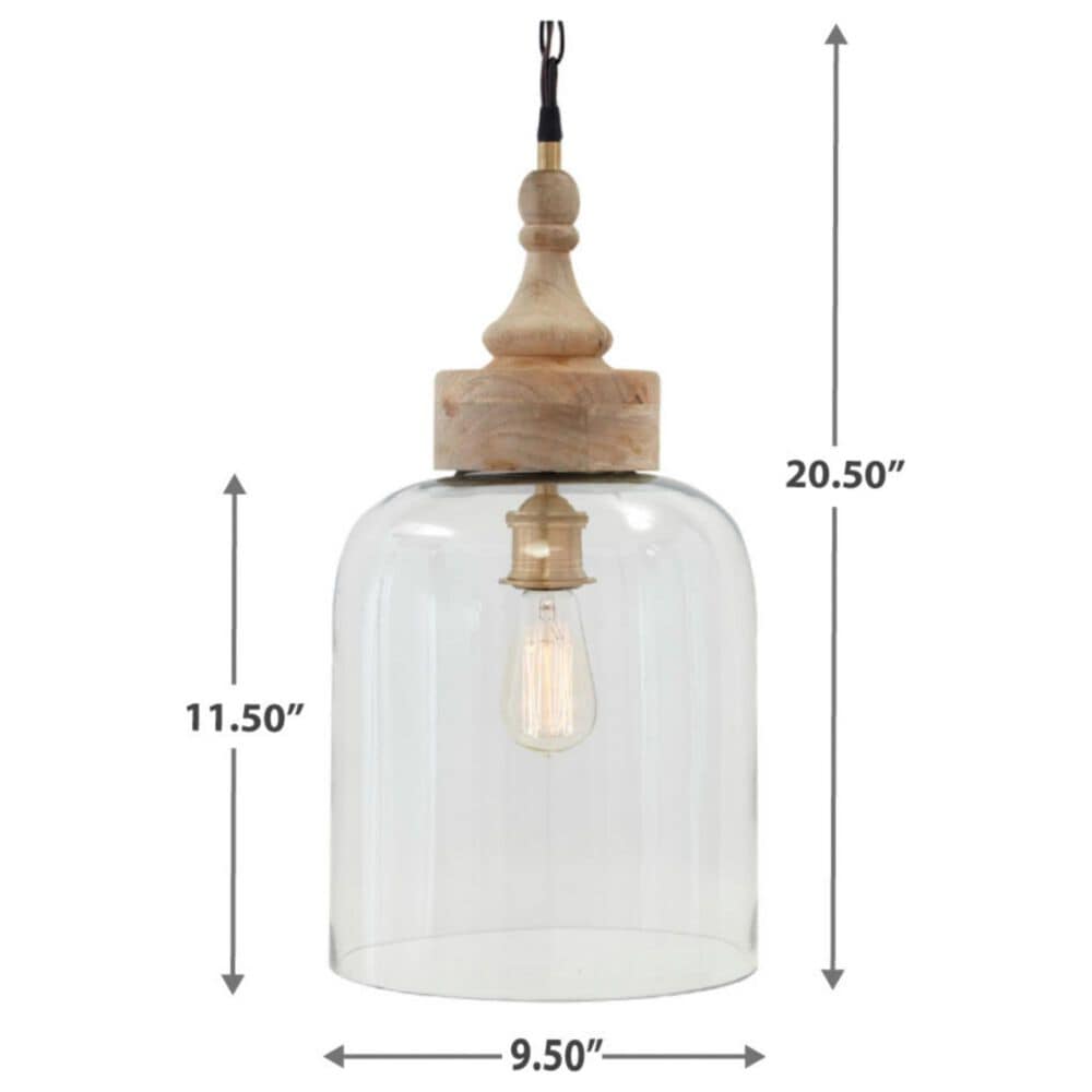 Ashley Faiz Glass Pendant Light in Natural, , large