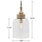 Ashley Faiz Glass Pendant Light in Natural, , large