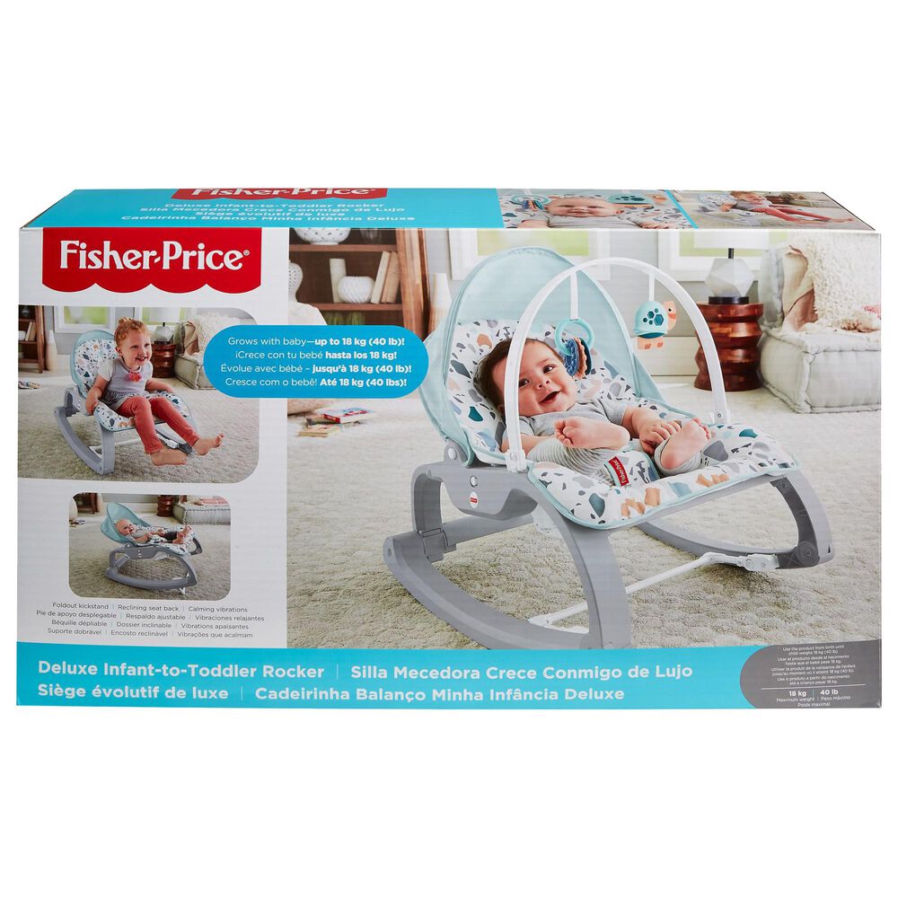 Fisher Price Deluxe Infant To Toddler Rocker In Blue Pacific Pebble Nebraska Furniture Mart