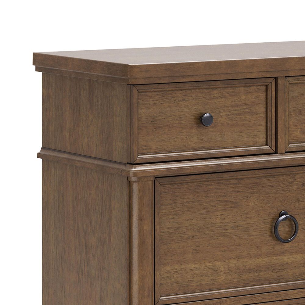 Ashley Rowlenstown King Panel Bed with Dresser, Chest, and Two Nightstands in Brown, , large