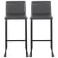 Lumisource Mara Barstool with Grey Cushion in Black (Set of 2), , large