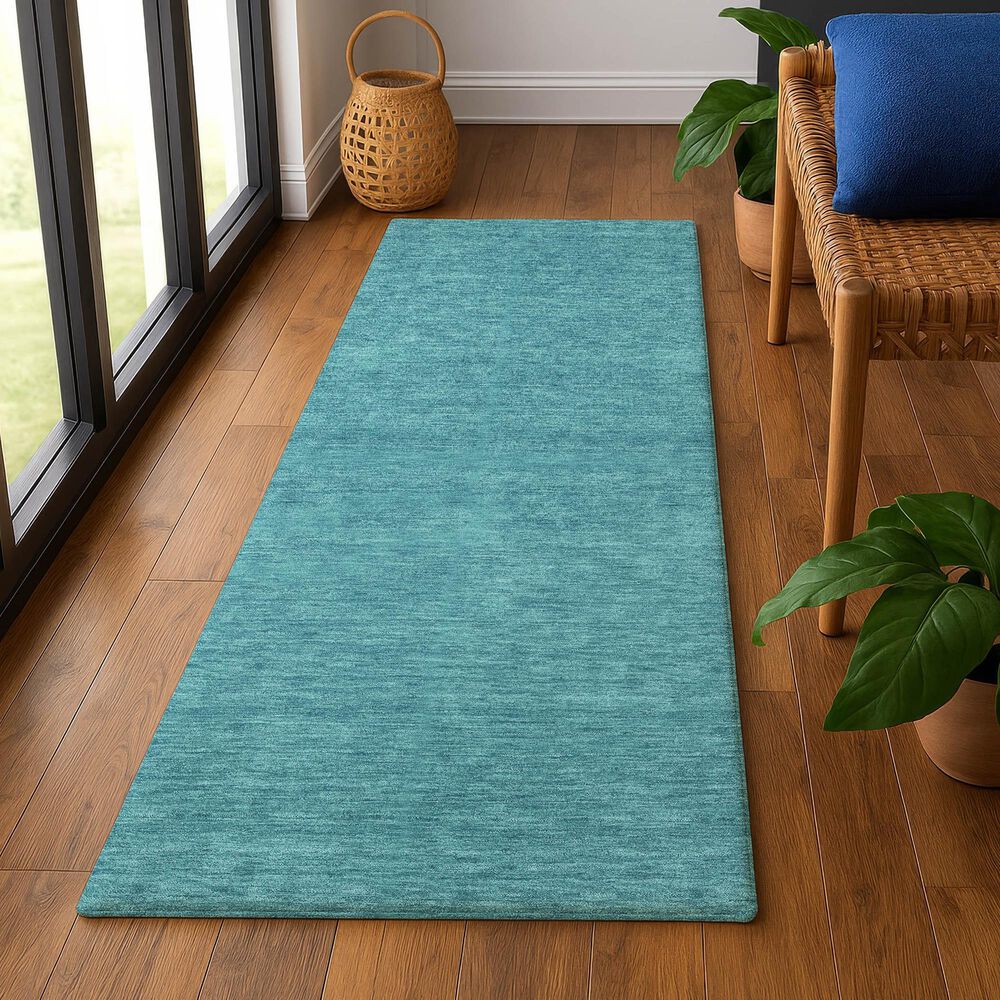 Dalyn Rug Company Soft Essentials Turquoise 2'3" x 7'6" Runner, , large