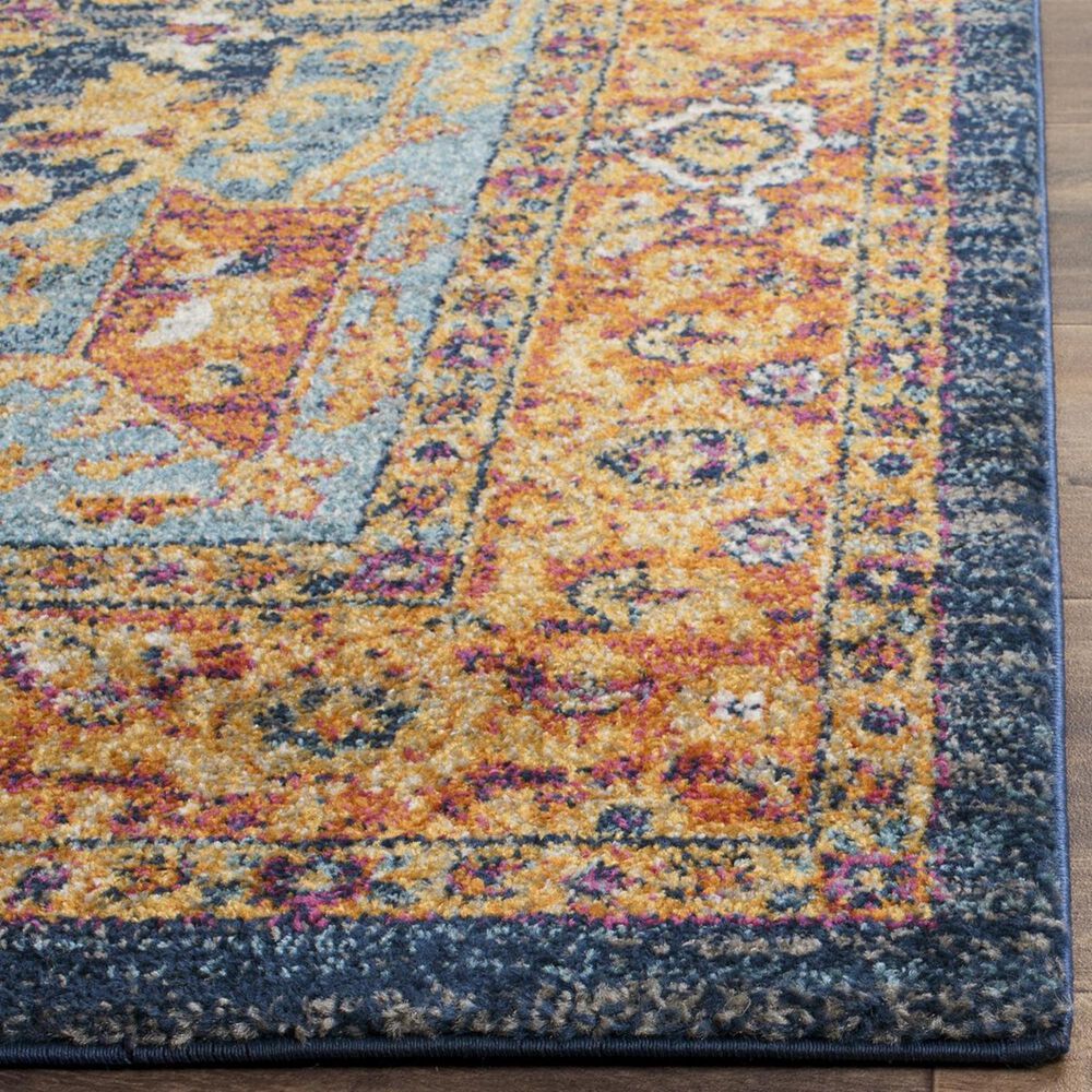 Safavieh Evoke EVK275C 2&#39;2&quot; x 5&#39; Blue and Orange Runner, , large