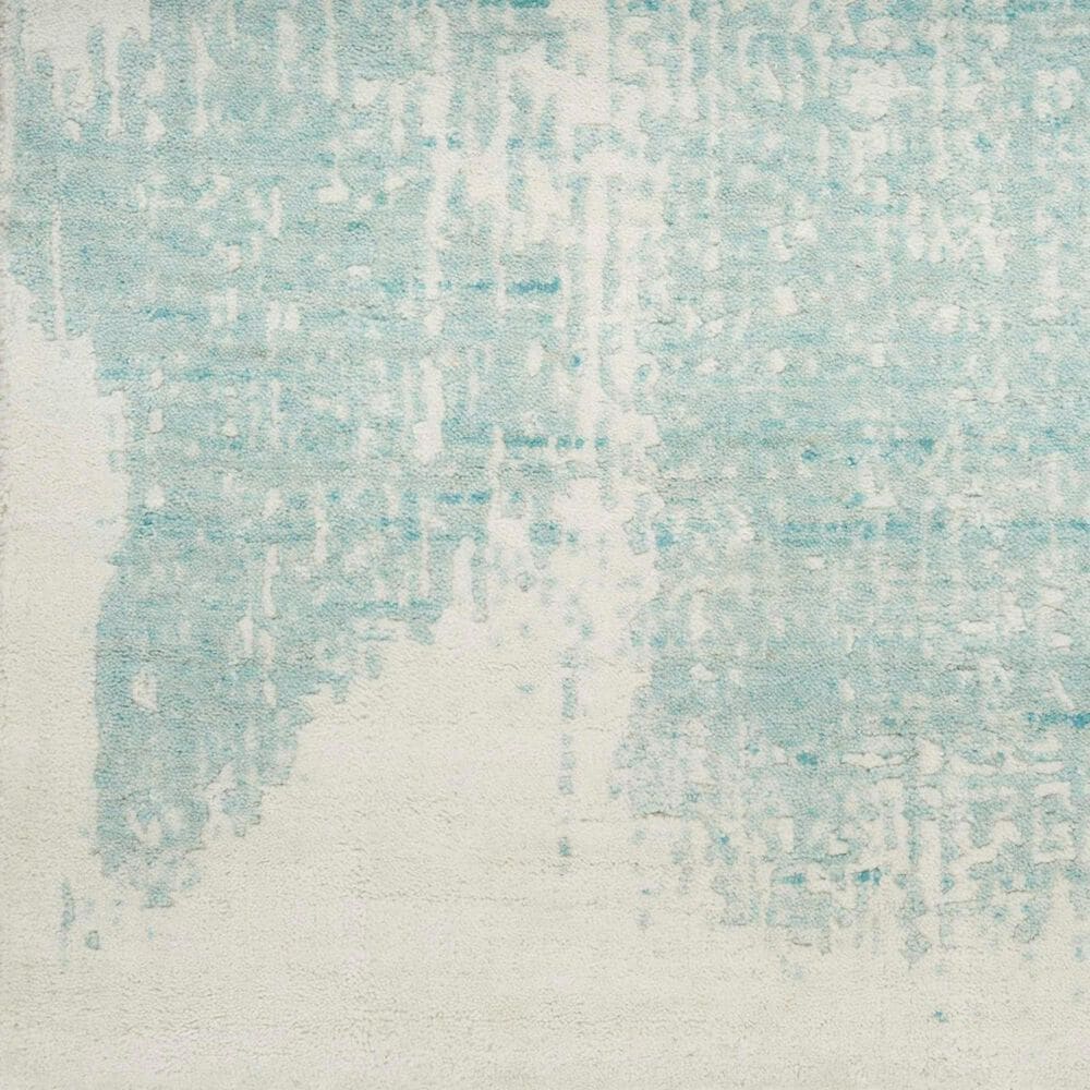 Nourison Harmony 7&#39;9&quot; x 9&#39;9&quot; Ivory and Aqua Area Rug, , large