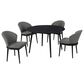 Blue River Arcadia and Juno 5-Piece 48" Dining Set with Charcoal Cushion in Black, , large