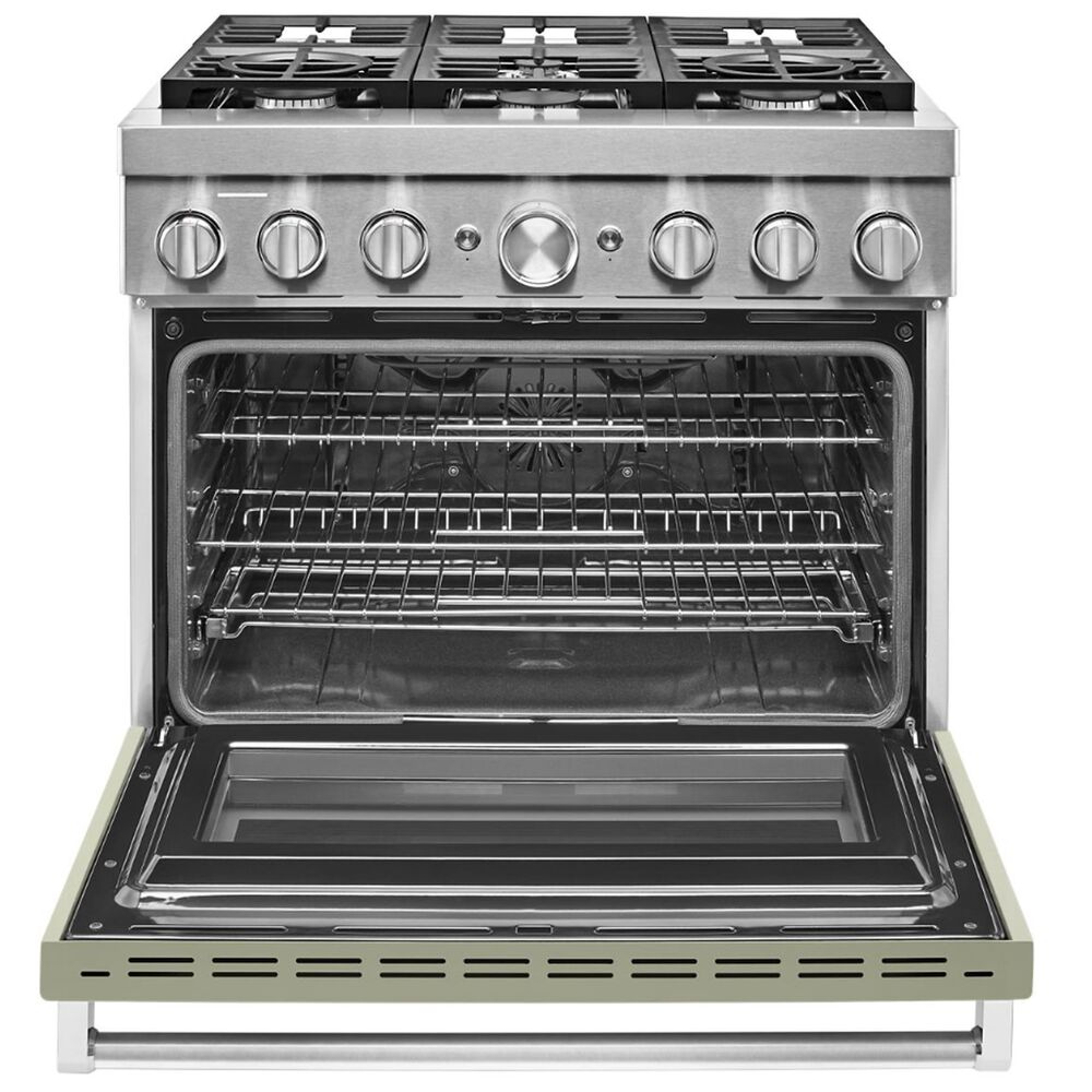 KitchenAid 5.1 Cu. Ft. Freestanding Dual Fuel Range with True Convection in Avocado Cream, , large