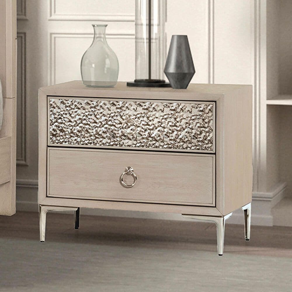 Furniture of America Bashford 2-Drawer Nightstand in Natural Oak, , large