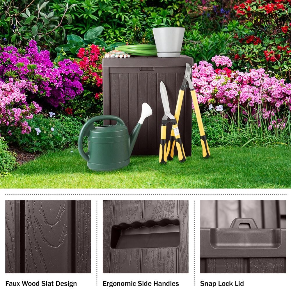 Timberlake 50 Gallon Patio Storage Box in Brown, , large
