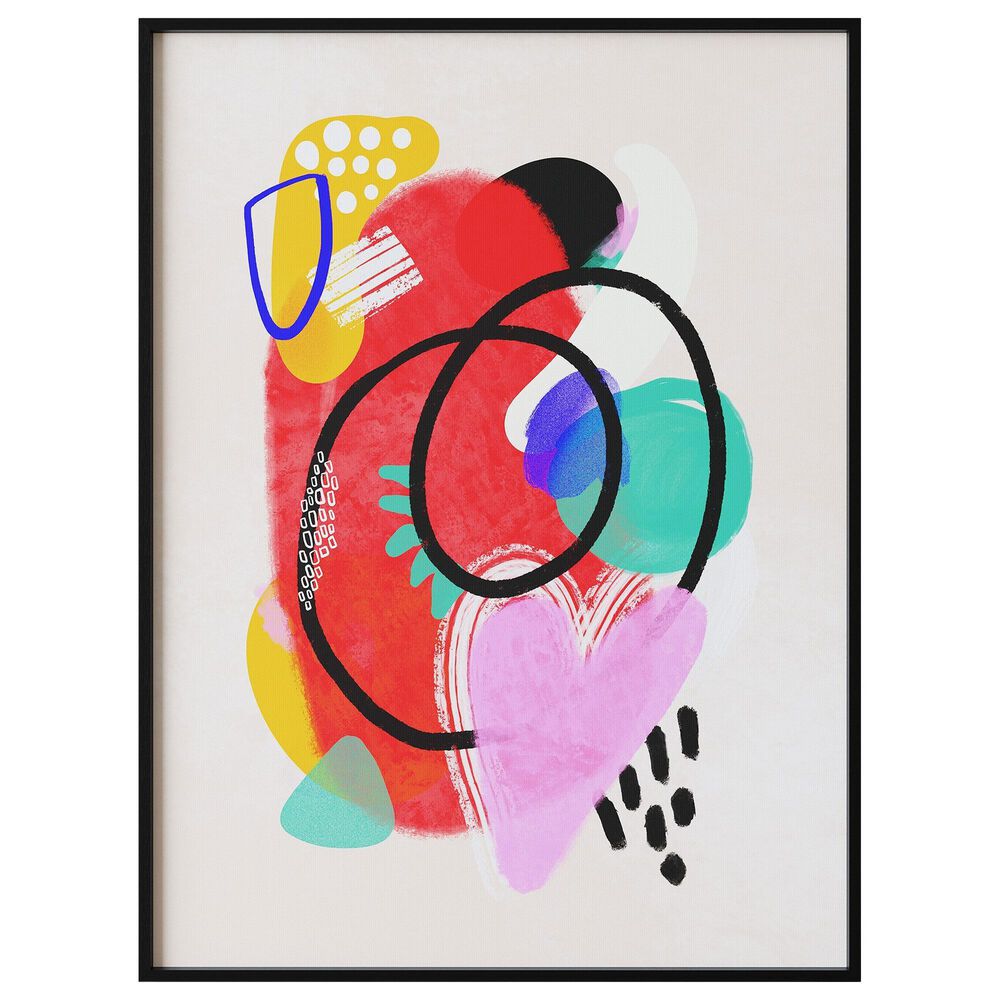 HOMLUX 24" x 18" Canvas Art with Black Frame in Multicolor, , large