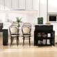 HOMLUX 83" Fluted Kitchen Island in Black, , large
