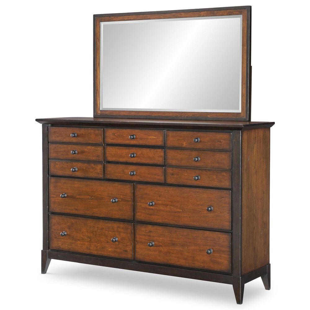 Legacy Classic Fenmore 3-Piece Queen Panel Bedroom Set in Mocha and Distressed Cherry, , large