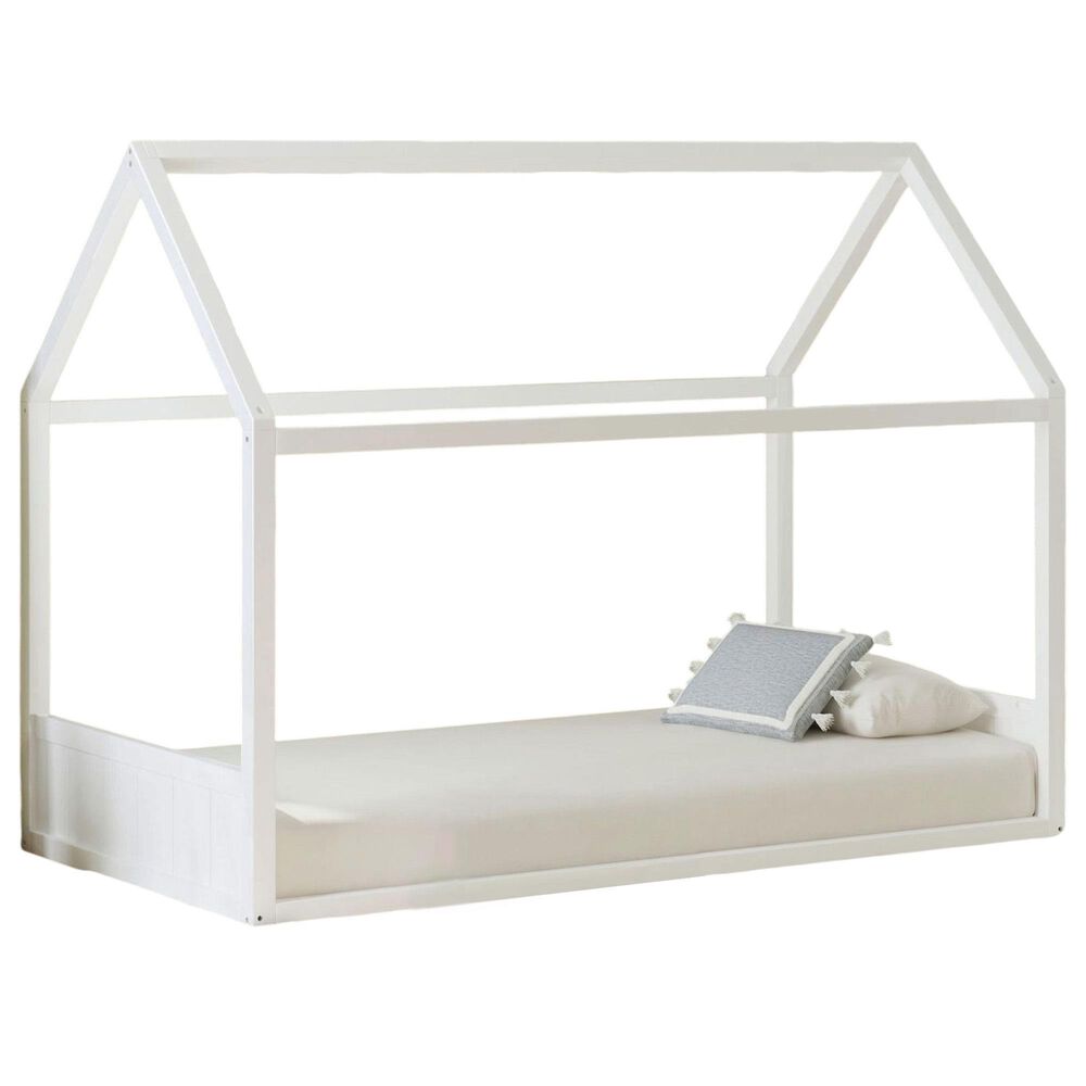 Mayberry Hill Sami Twin Canopy Montessori Bed in White, , large