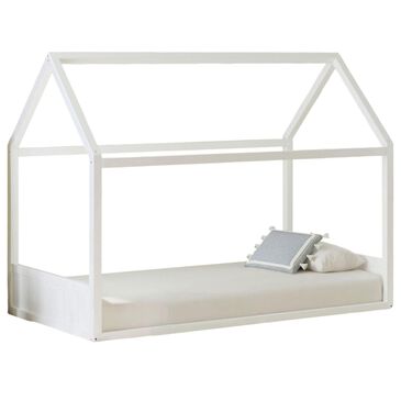 Mayberry Hill Sami Twin Canopy Montessori Bed in White, , large