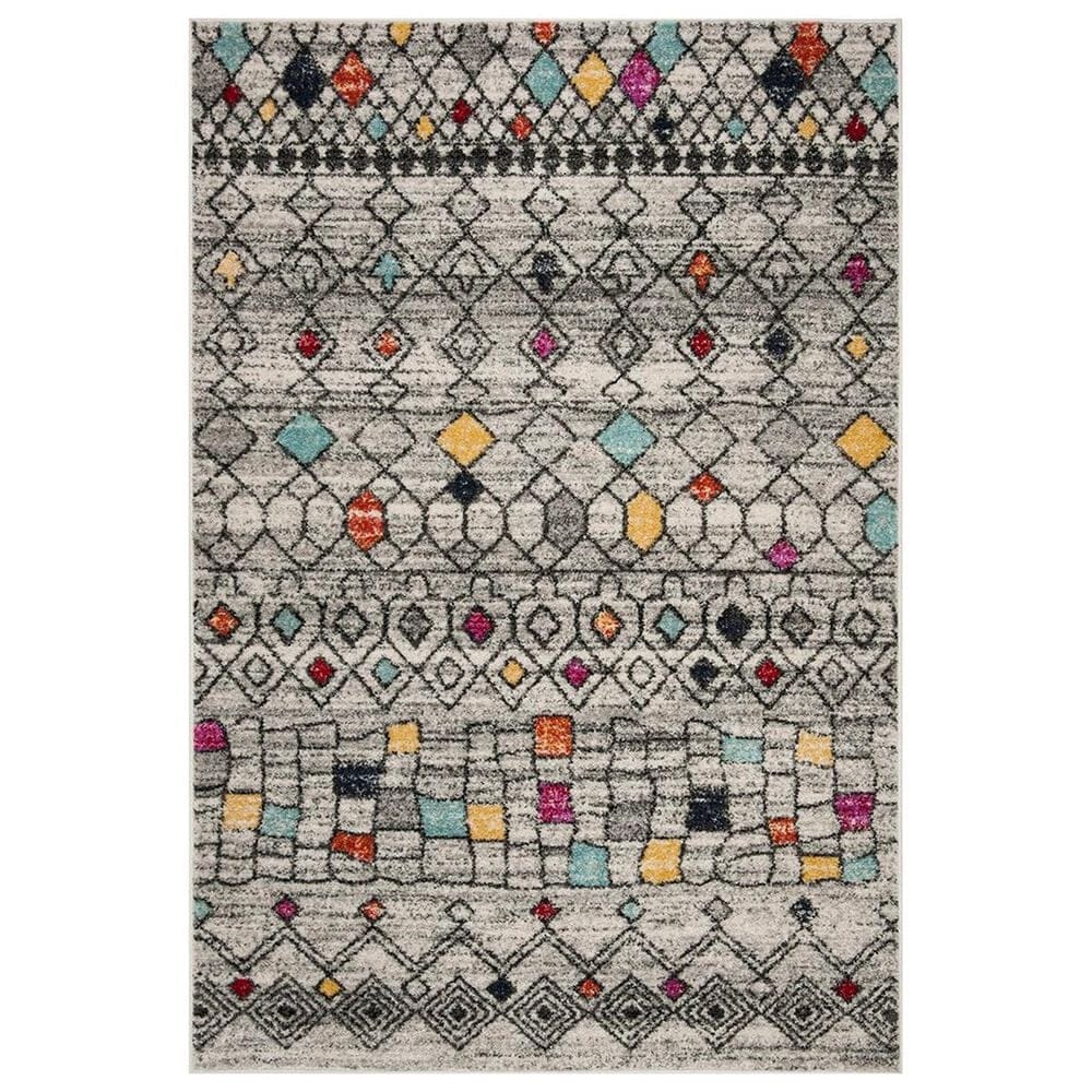 Safavieh Adirondack ADR204F 3" x 5" Light Grey and Fuchsia Area Rug, , large