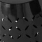 Hearth and Haven Lilac Outdoor Barrel End Table with Cylindrical Design in Black, , large