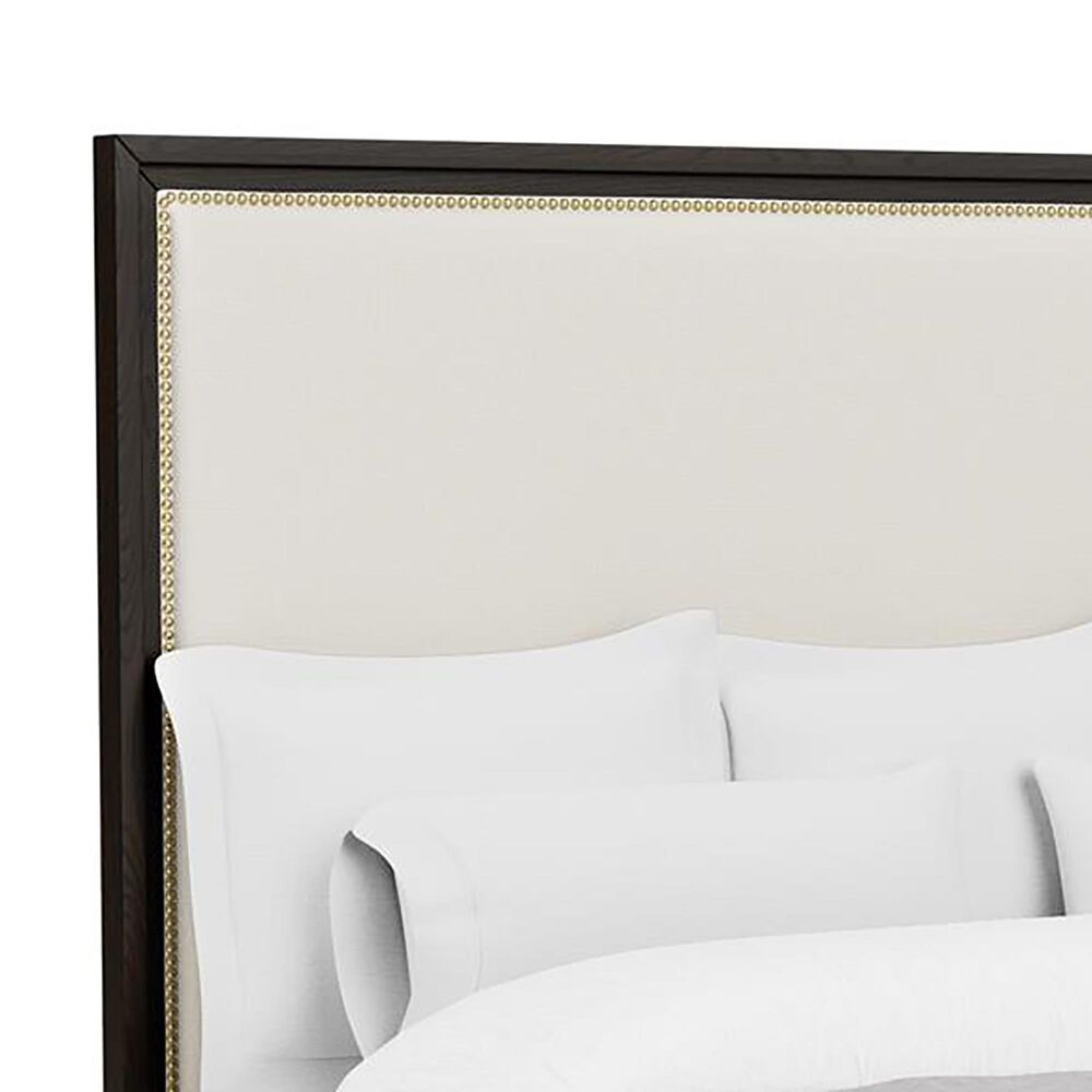 Riverside Furniture Lydia Queen Upholstered Bed in Dark Cabernet, , large