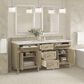 James Martin Vanities Lorelai 72" Double Vanity in Whitewashed Oak with 3 cm Lime Delight Quartz Top, , large