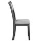 New Heritage Design Gia 47" Round Storage Dining Table and 4 Upholstered Dining Side Chairs in Gray/Gray, , large