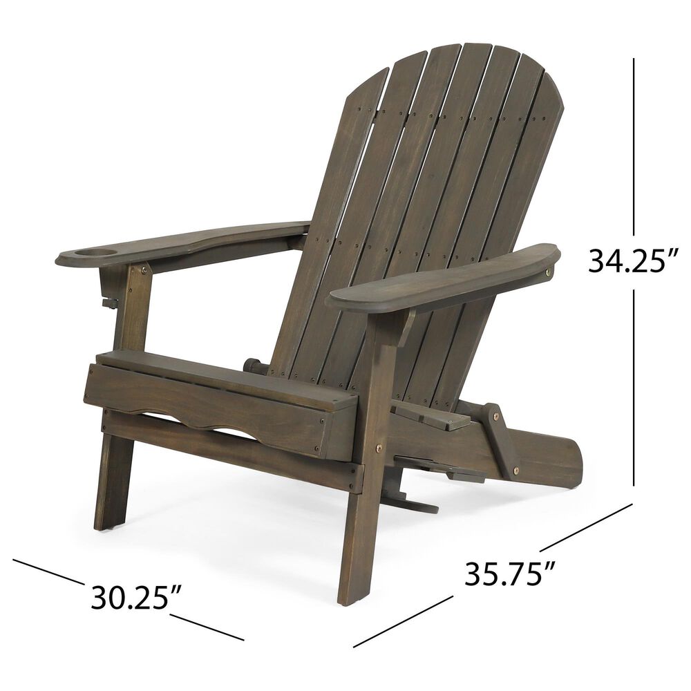 Noble House Bellwood Patio Adirondack Chair in Grey &#40;Set of 2&#41;, , large